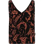 Protest Crazy Spaghetti Sleeveless Top Marron S Femme