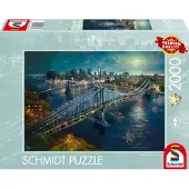 Schmidt Spiele Mond ü über Manhatten, puzzle Thomas Kinkade 2 000 pièces