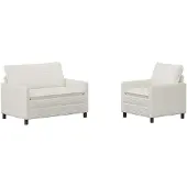 vidaXL Ensemble de canapés , 2 pièces, couleur crème, en polyester