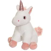 Teddykompaniet Peluche Licorne, Blanche, 25 cm, Corne Scintillante