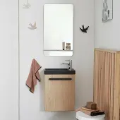 MOB-IN Ensemble lave-mains suspendu NEVADA avec robinet et miroir