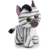 Nici Peluche GLUBSCHIS Zèbre Mankalita debout, blanche, 15 cm