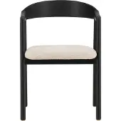 Ebuy24 Långön chaise de salle à manger accoudoirs noir.