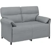 vidaXL Canapé 100 % polyester, structure en métal, MDF, contreplaqué
