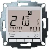 Eberle Régulateur d'ambiance encastré, Thermostat, Blanc