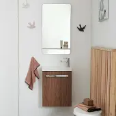 MOB-IN Ensemble lave-mains suspendu NEVADA avec robinet et miroir