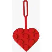 LEGO Étiquette de sac Caur 3x3 - Rouge