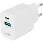 Deltaco Chargeur mural USB (20 W, 2 ports), Chargeur USB, Blanc