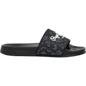Pepe Jeans pour femme. PLS700004 Tongs coulissantes Leo noir (37), Plat, Aucun, Casuel