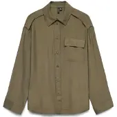 Vero Moda Debby Uma Long Sleeve Shirt Vert XL Femme