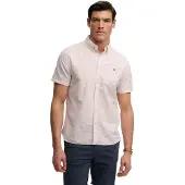 Superdry Classic Seersucker Short Sleeve Shirt Beige 3XL Homme