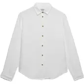 Superdry Premium Linen Slim Long Sleeve Shirt Blanc XL Femme