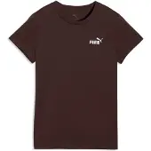 Puma T-shirt fonctionnel 'ESS Small No. 1' chocolat / blanc