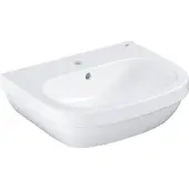 GROHE Waschtisch Euro Keramik 55 cm, wandhängend, 1 Hahnloch, mit Ü berlauf