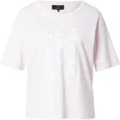Monari T-shirt rose pastel / blanc