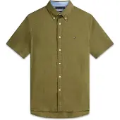 Tommy Hilfiger Chemise Linnen Blend Solid SS Hommes