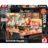 Sonstige Verlage Jeux Puzzle 1000 pièces Secret Puzzle À la table de la cuisine