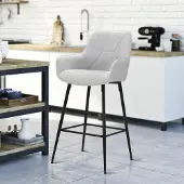 Dmora Moore - Tabouret, 55x55x109h cm Gris, Rembourré