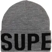 Superdry Femme Tricoté Bonnet, Gris &amp; Noir