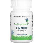 Seeking Health , L-5-MTHF, 1 700 mcg DFE, 60 Gélules Végétariennes