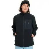Quiksilver Polaire Clean Coast avec fermeture éclair sur toute la longueur, noir, taille L, homme, noir, taille L