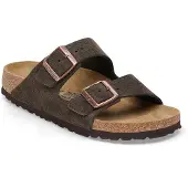 Birkenstock pour femme. 1027083 Sandales en Cuir Arizona (Coupe Étroite) marron (39), Plat, Boucle, Casuel