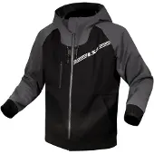 LS2 Helmets LS2 Throttle Moto Zip Hoodie, noir/gris foncé, M