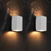 LUSENZ - Applique murale rectangulaire 10W blanc mat GU10 dimmable IP20