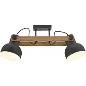 JUST LIGHT CUP 2.0 Plafonnier E27 max. 60 W double noir 15744-18