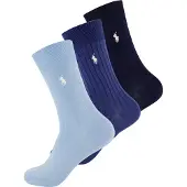 Ralph Lauren Chaussettes 'EGYPTIAN' saphir / bleu ciel / noir
