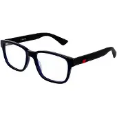 Gucci Gg0011o-008 55/17145 Glasses Bleu Homme
