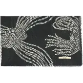 GOBI Cashmere Écharpe tube 'Rope Knots Printed Cashmere Shawl' noir
