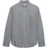 Superdry Slim Oxford Bd Long Sleeve Shirt Bleu XL Femme