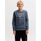 Jack & Jones Junior Sweat marine / gris basalte / blanc