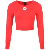 Pure Femmes, T-shirt de sport, T-shirt sport à manches longues pour femme (XS), Rouge, XS