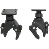 Brodit Support de tube pour tubes de 12 à 44 mm de diamètre, fixation avec fonction de serrage rapide, Support pour smartphone, Noir
