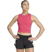 Adidas Adi365 Iconic Running Crop Sleeveless T-shirt Rose XS Femme