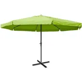 Mendler Parasol Aluminium Meran Pro Ø 5m Avec Volant Vert