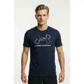 Under Armour T-Shirt fonctionnel 'Foundation' bleu / bleu marine / blanc