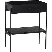 Hubsch Table de chevet Noir noir