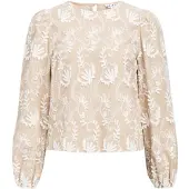 Object Mya Re Long Sleeve Blouse Beige 34 Femme