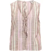 Object Chemisier 'OBJVigga' marron chiné / rose / blanc