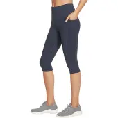 SKECHERS Go Walk High Waisted Capri Leggins W2CP2-NVY, Leggins, Damen, Dunkelblau