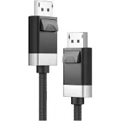 Alogic FUDP2-SGR, 2 m, DisplayPort, DisplayPort, Mâle, Mâle, 7680 x 4320 pixels (2 m), Câble vidéo, Noir, Gris