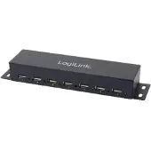 2Direct USB-HUB 7-Port metall LED-Anzeige m. Netzteil
