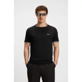 BOSS Taul 10255848 Green Short Sleeve T-shirt Noir L Homme
