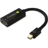 Techly Active Mini DisplayPort, Câble vidéo, Noir