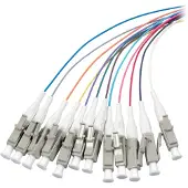 EFB Elektronik Pigtail de fibre LC 9/125µ OS2, jeu de 12 couleurs, 2m Fabricant : (O0481.2)