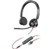 Poly Blackwire 3320 Casque filaire Casque bureau/centre d'appel USB type C Noir