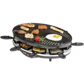 Domo Appareil à raclette 8 personnes 1200w + gril - - DO9038G -